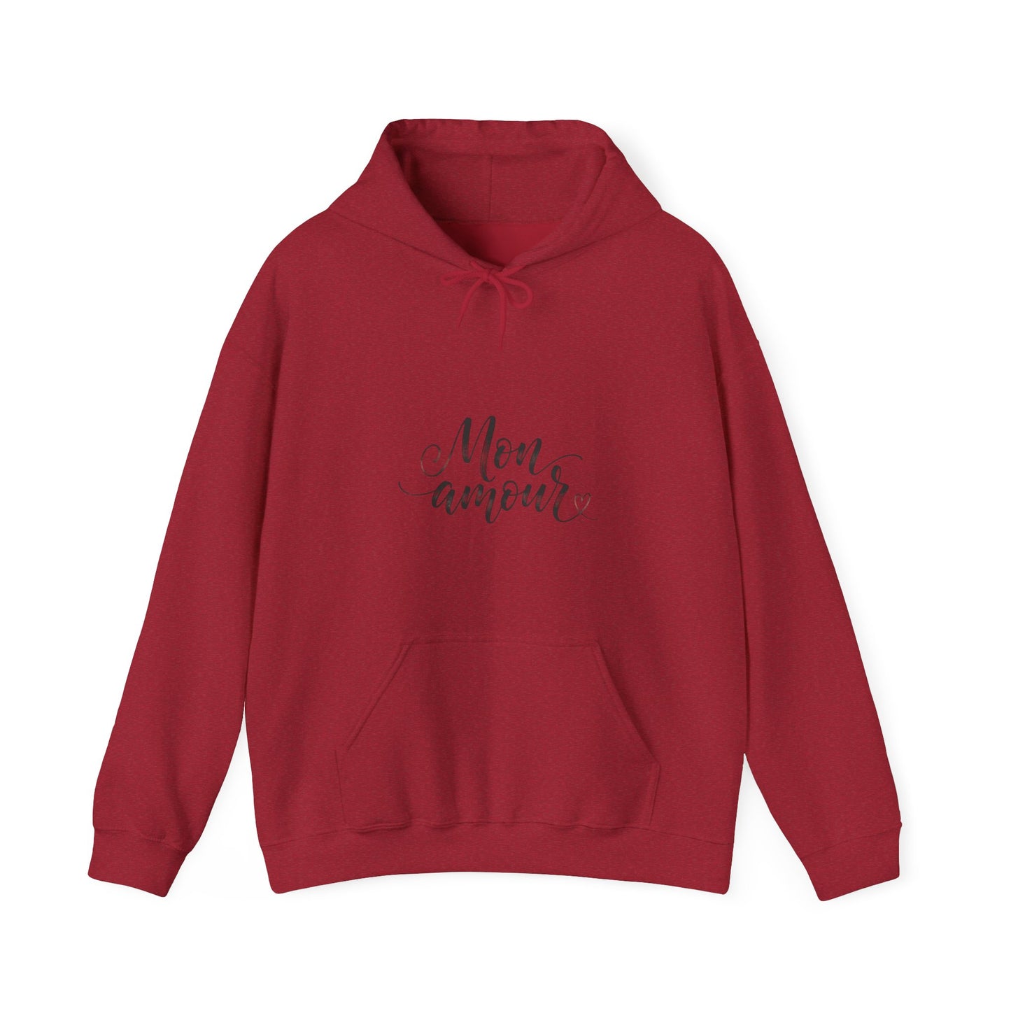 Mon Amour Hoodie— French Script Cozy Pullover for Moms & Couples©