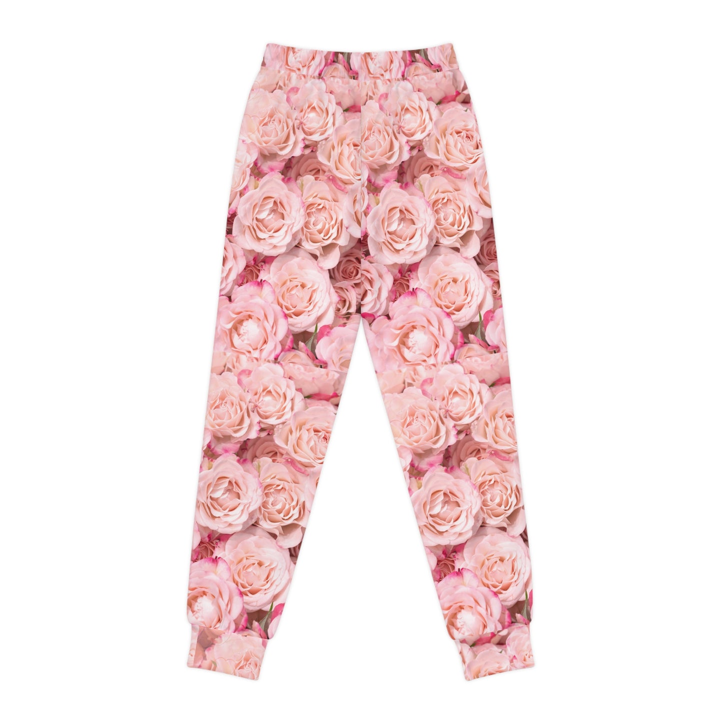 Pink Rose All-Over-Print Youth Joggers — Floral Cozy Sweatpants for Kids©
