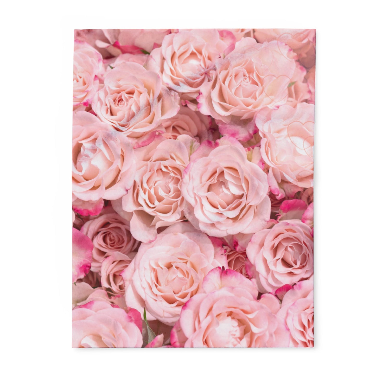 Pink Rose Floral Fleece Blanket
