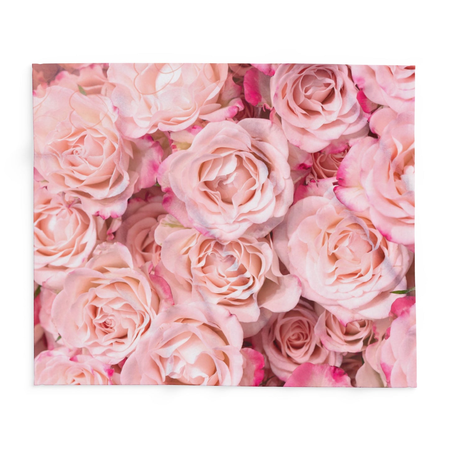Pink Rose Floral Fleece Blanket — Soft Cozy Throw for Bedroom, Gift for Her