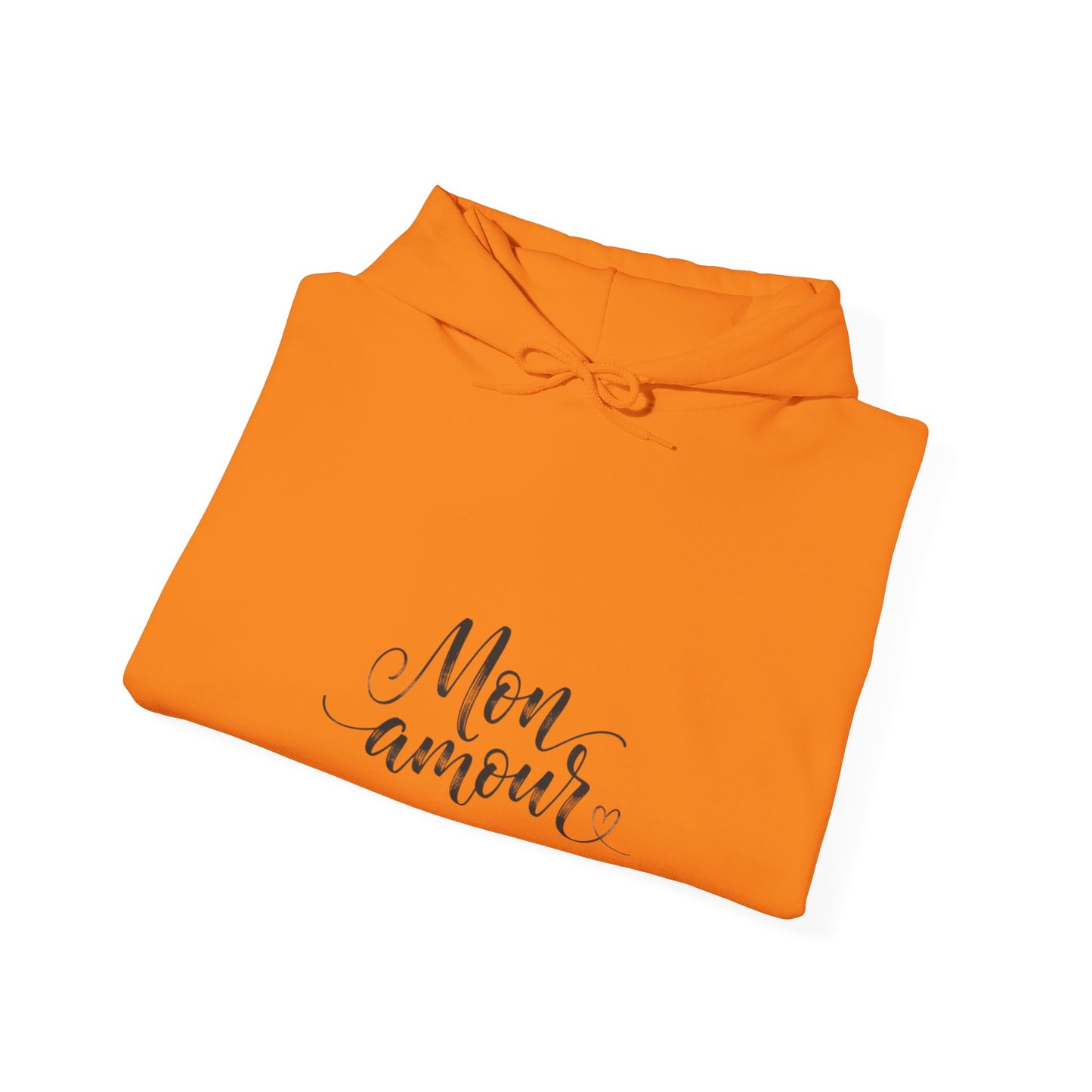 Mon Amour Hoodie— French Script Cozy Pullover for Moms & Couples©