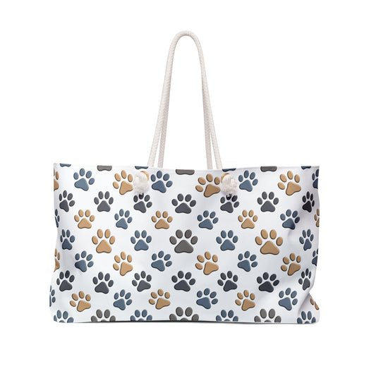 Paw Print Weekender Bag — Dog Lover Travel Tote©