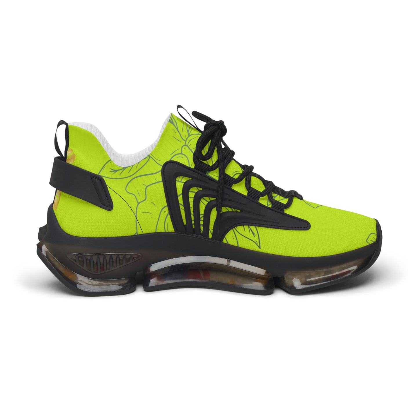 Neon Green Rose Mesh Sneakers©