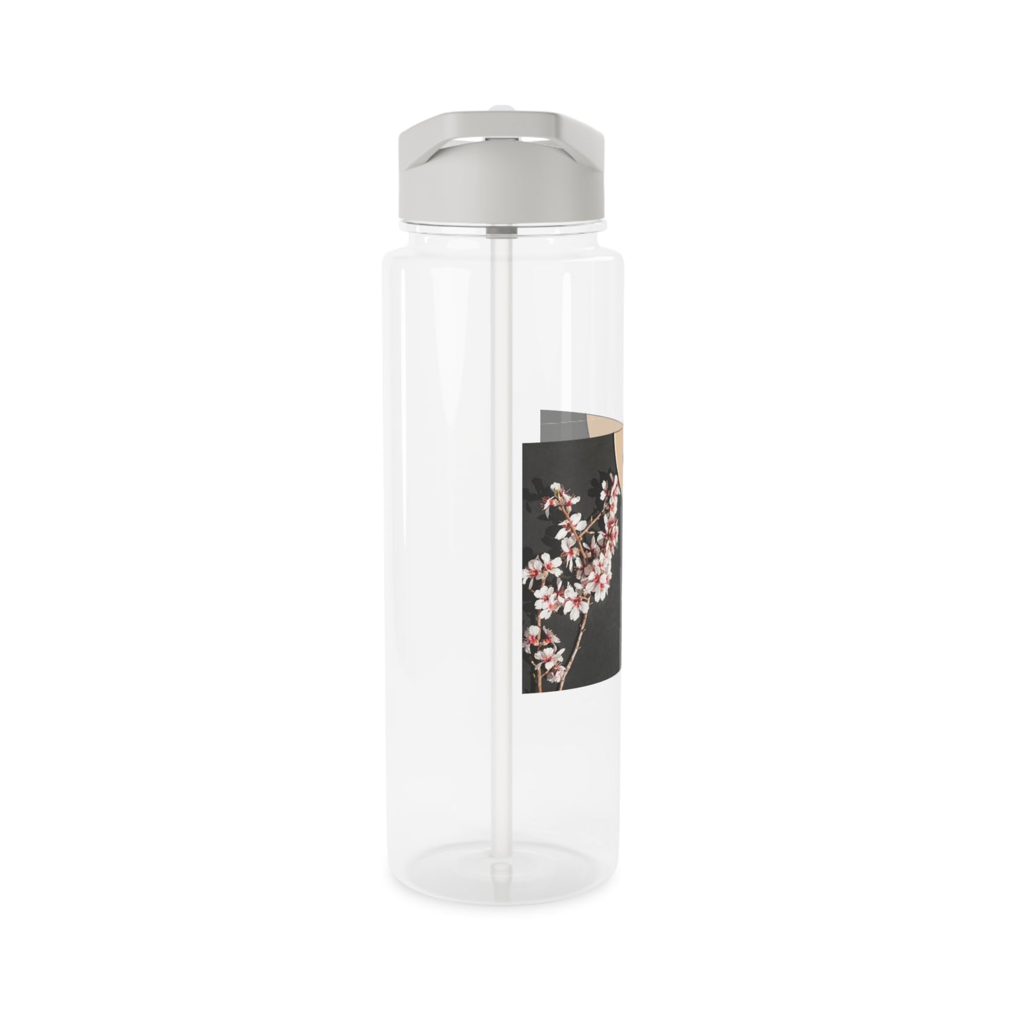 Tritan Water Bottle — "Shh" Floral Finger-on-Lips Graphic©