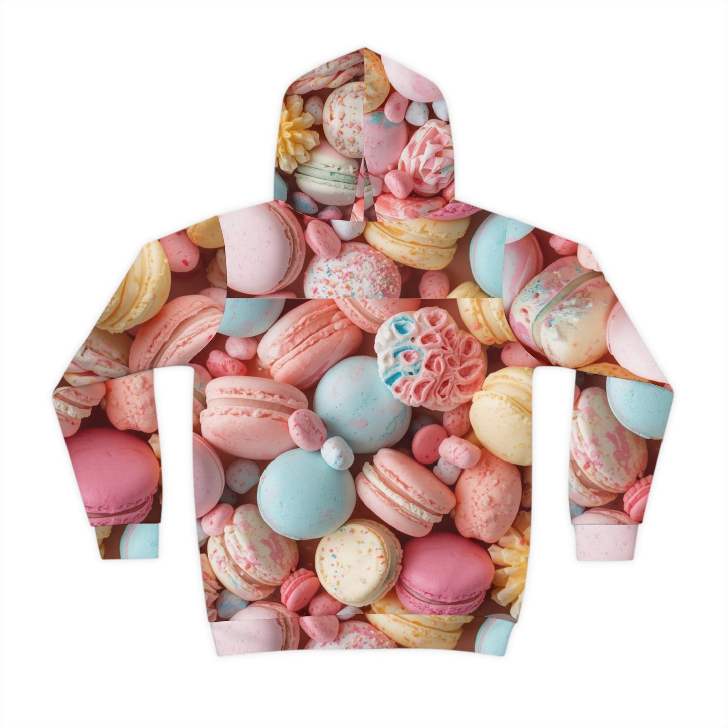 Kids Macaron Print Hoodie — Colorful Pastel Candy All-Over-Print Children's Sweatshirt
