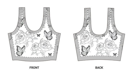 Floral Butterfly Sports Bra — All-Over-Print Activewear©