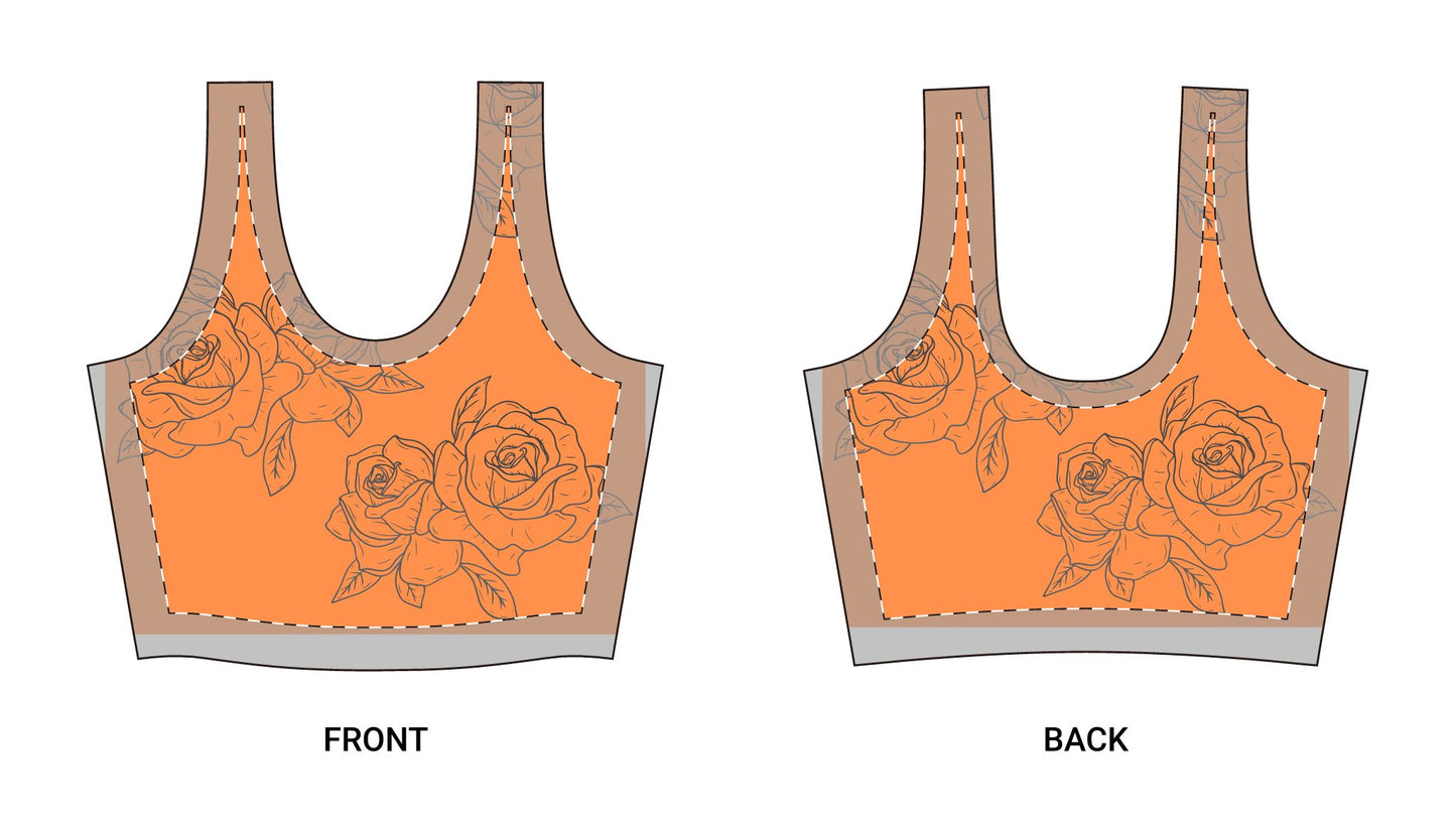 Floral Rose All-over Print Sports Bra©