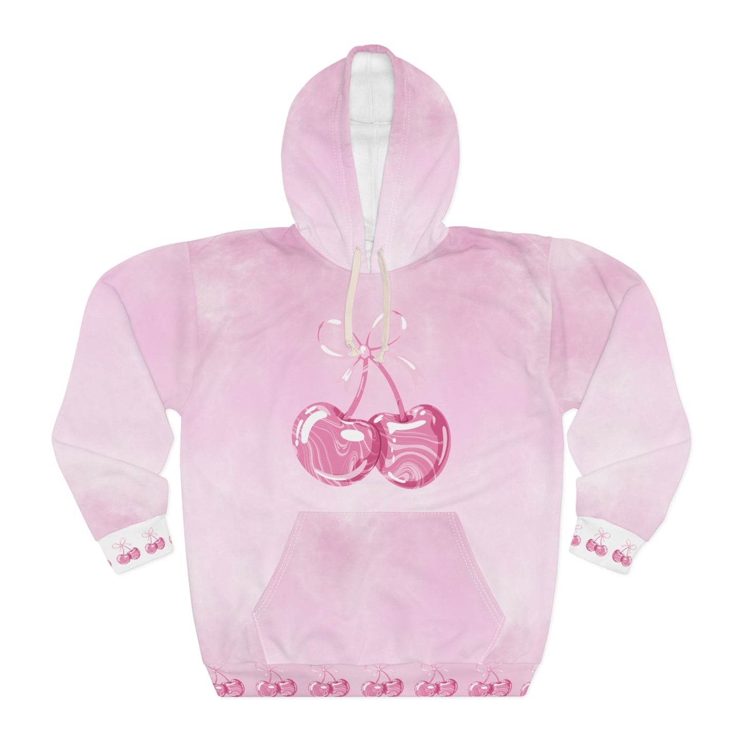 Pastel Pink Cherry Graphic Hoodie — Pink Cherry Graphic Pullover©