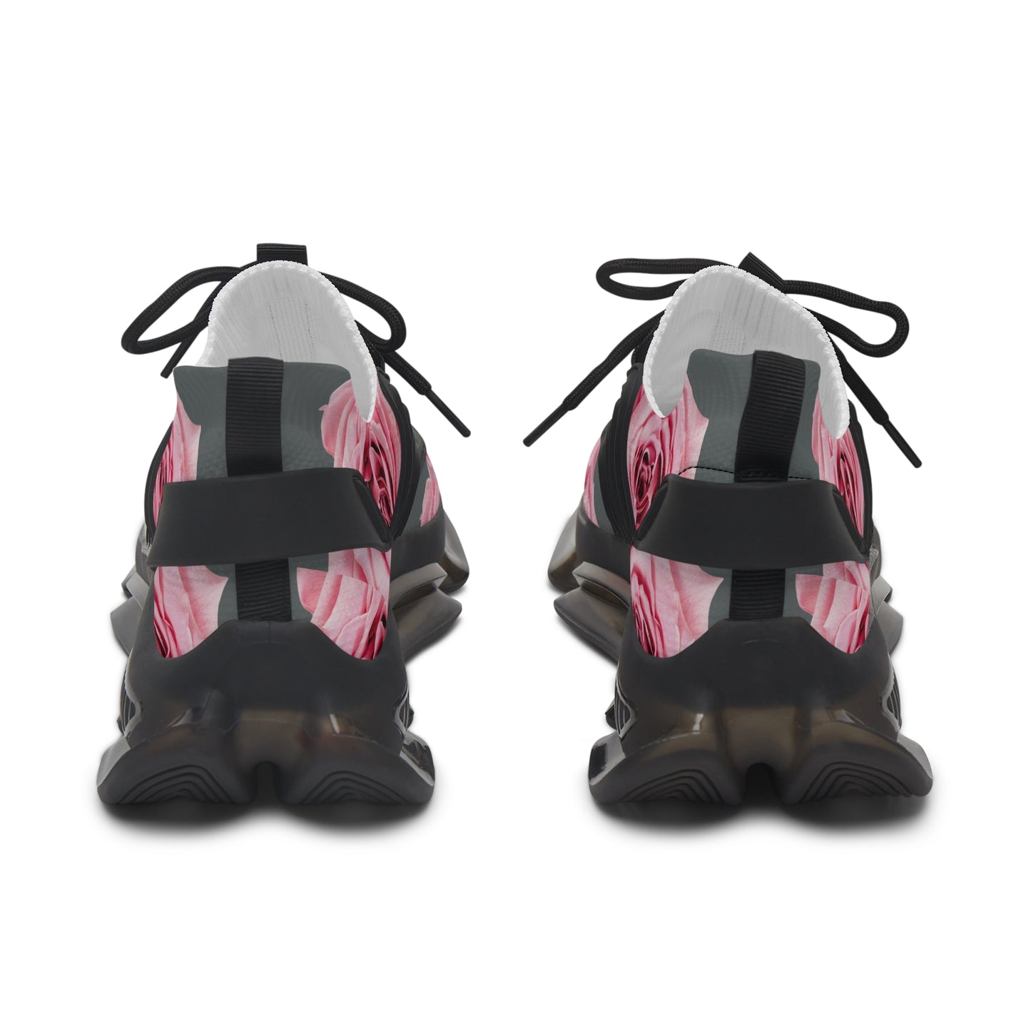 Floral Rose Mesh Sneakers — Women's Pink Rose Athletic Shoes©