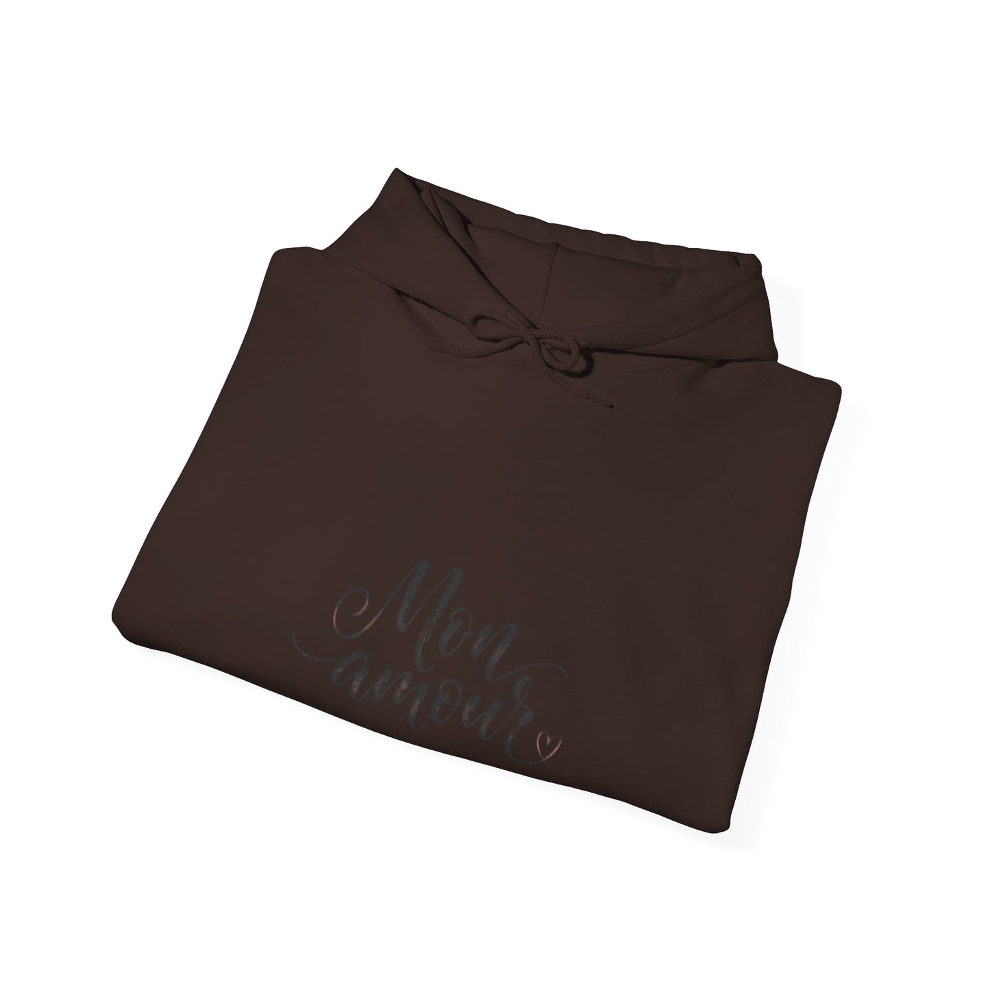 Mon Amour Hoodie— French Script Cozy Pullover for Moms & Couples©
