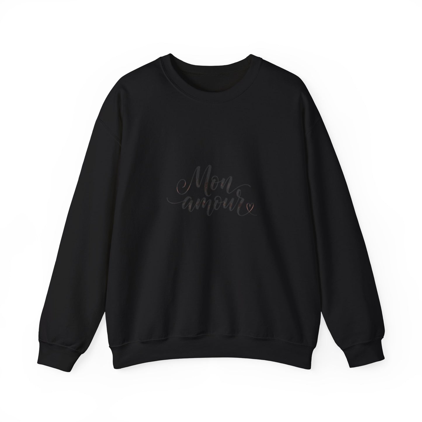 Mon Amour Crewneck Sweatshirt — French Script Cozy Pullover
