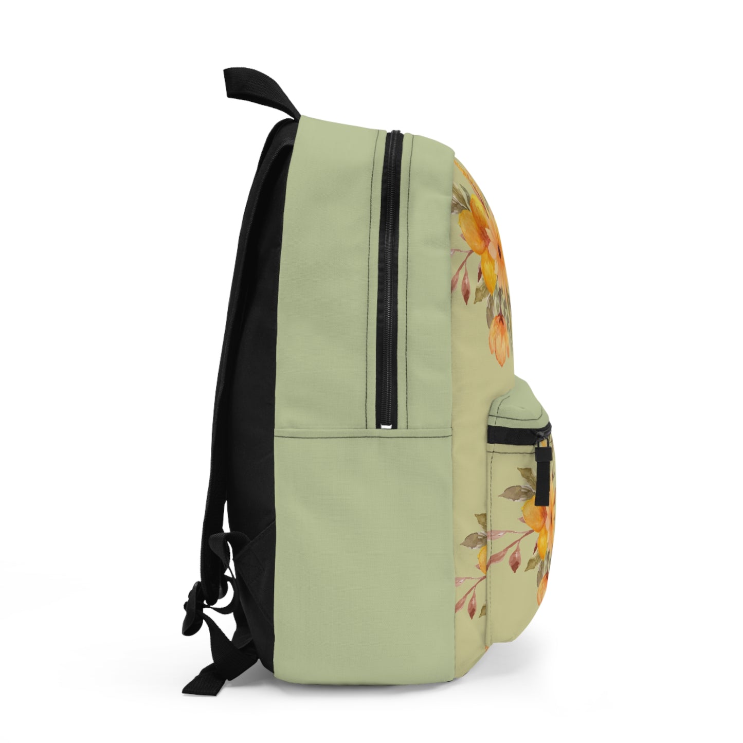 Sunlit Wildflower Floral Backpack – Yellow Daisy Watercolour School & Travel Bag©