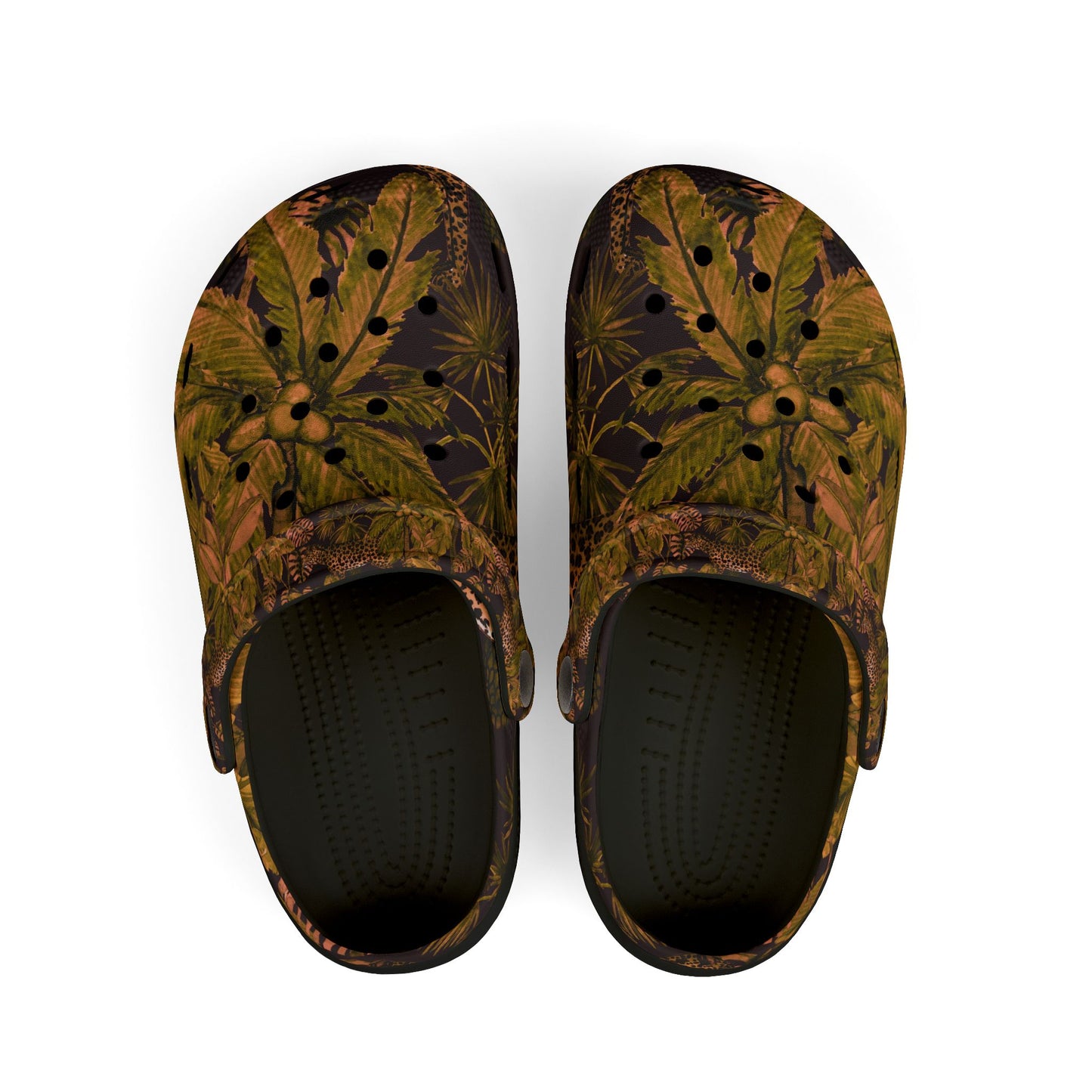 Kids Fall Leaf Clogs – Brown Autumn Pattern EVA Foam Slip-Ons©