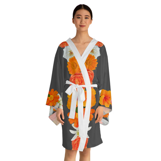Orange Marigold Kimono Robe (AOP)