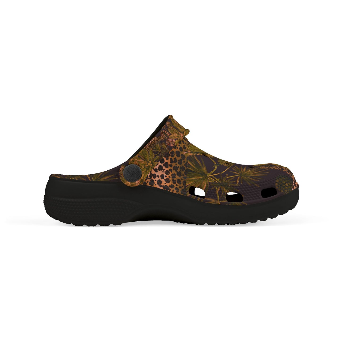 Kids Fall Leaf Clogs – Brown Autumn Pattern EVA Foam Slip-Ons©