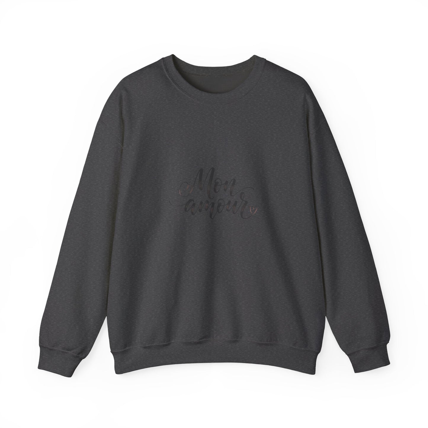 Mon Amour Crewneck Sweatshirt — French Script Cozy Pullover