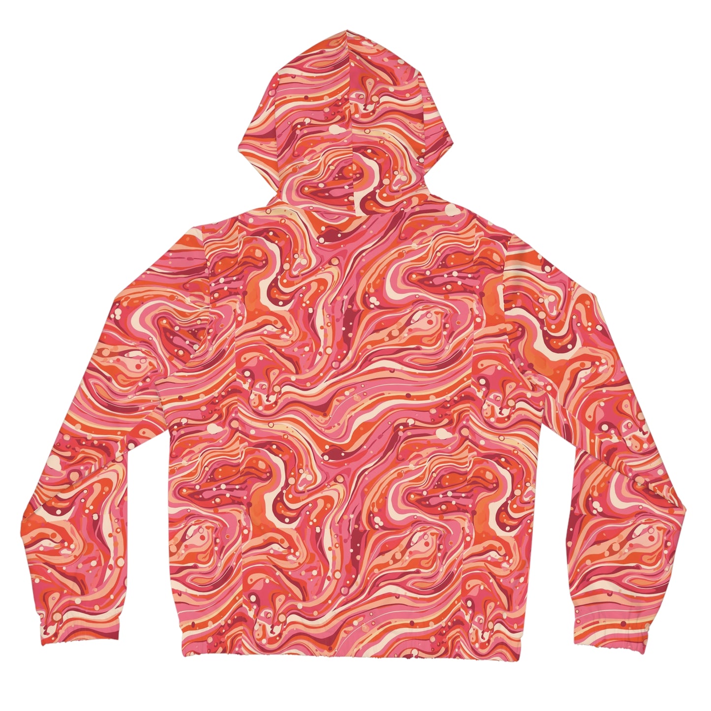 Marbled Pink Swirl Full-Zip Hoodie©