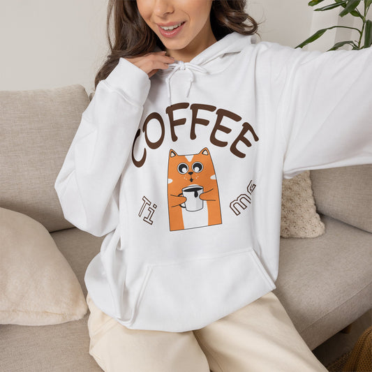 Cat Coffee Time Hoodie Sweatshirt©