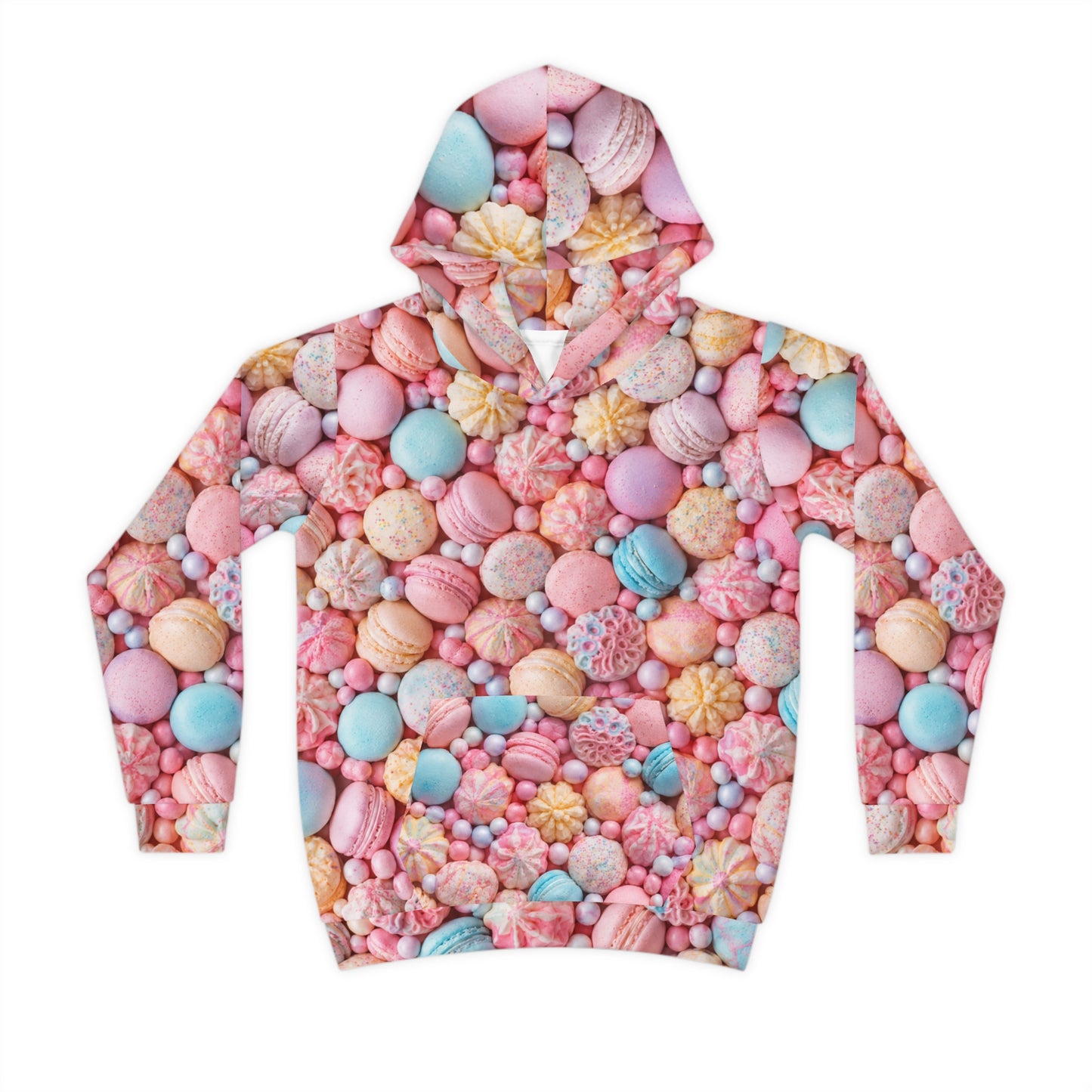 Candy Pastel Kids Hoodie — All-Over Print Sweet Sweets Pattern©