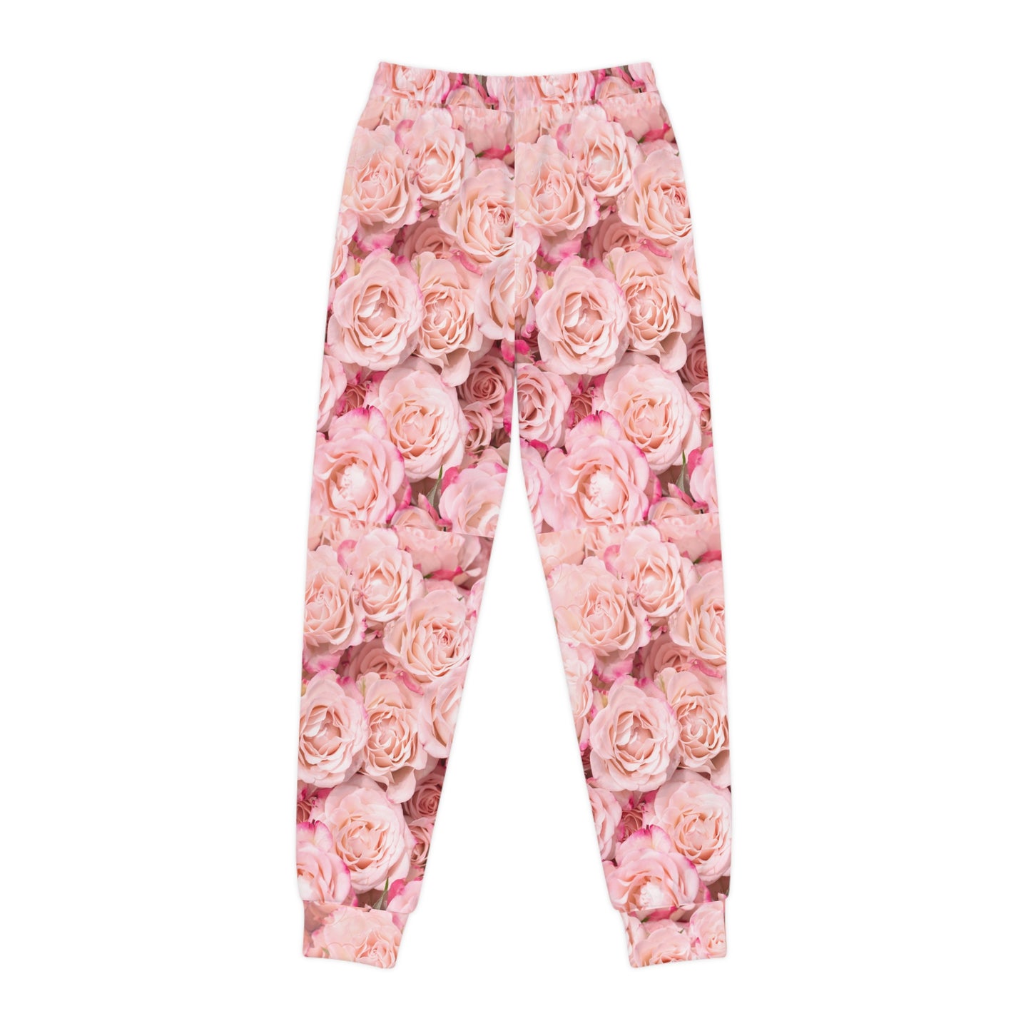 Pink Rose All-Over-Print Youth Joggers — Floral Cozy Sweatpants for Kids©