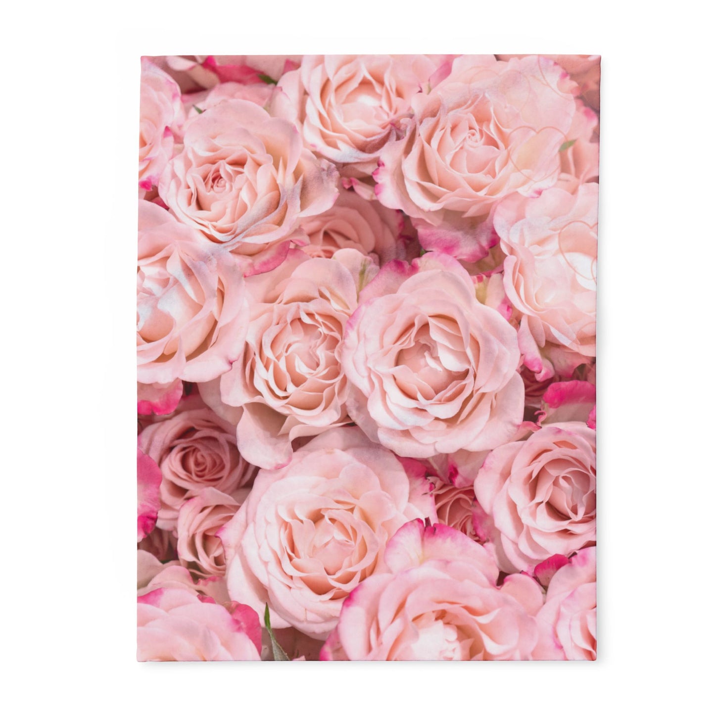 Pink Rose Floral Fleece Blanket — Soft Cozy Throw for Bedroom, Gift for Her