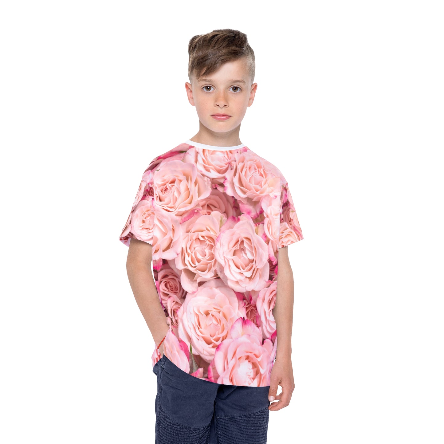 Kids Jersey — All-Over Pink Rose Floral Print©