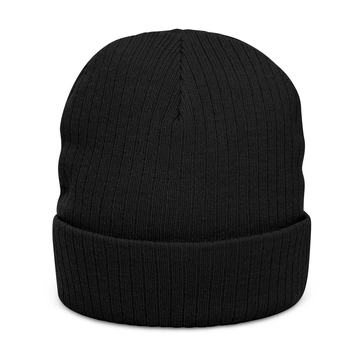Embroidered Cherry Ribbed Beanie — Cute Knit Winter©
