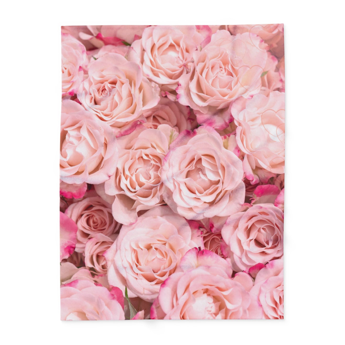 Pink Rose Floral Fleece Blanket — Soft Cozy Throw for Bedroom, Gift for Her