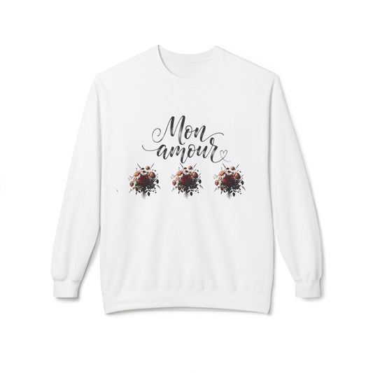 Floral Rose Bouquet Crewneck Sweatshirt — Vintage Dark Romantic Floral Design©
