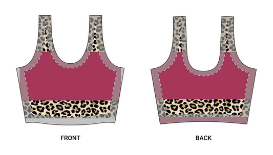 Leopard Trim Sports Bra — Animal Print Activewear©