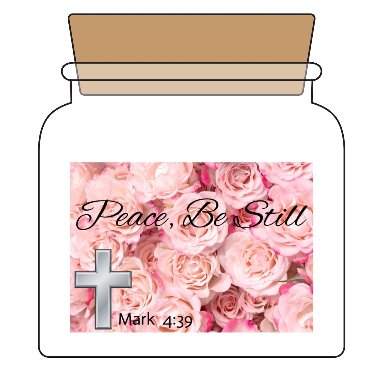 Blush & Bloom Gift Set — Candle, Blanket, Crochet Bouquet, Bow Clip (Peace, Be Still — Mark 4:39)
