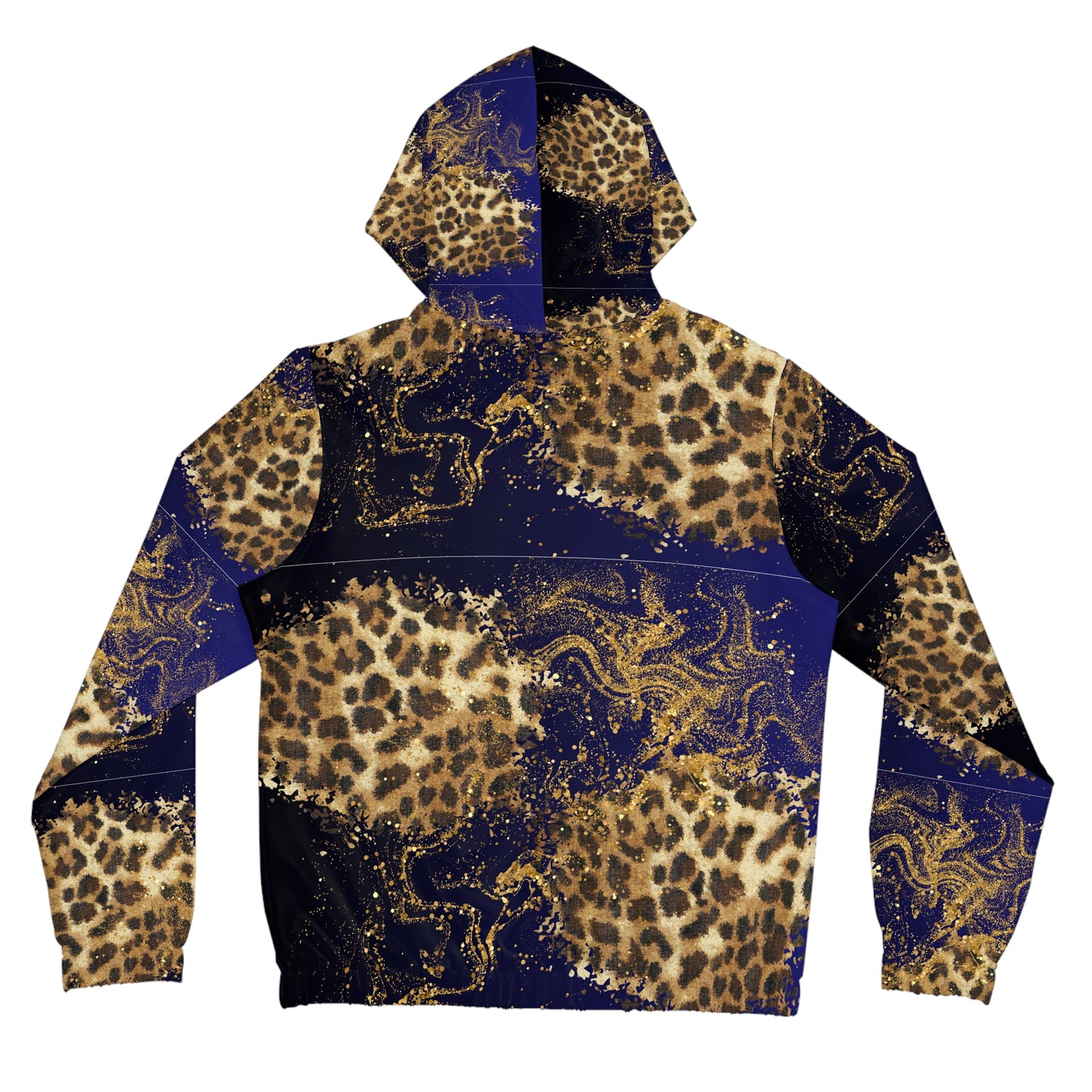 Leopard Marble Full-Zip Hoodie — Women's Animal Print Zip-Up©