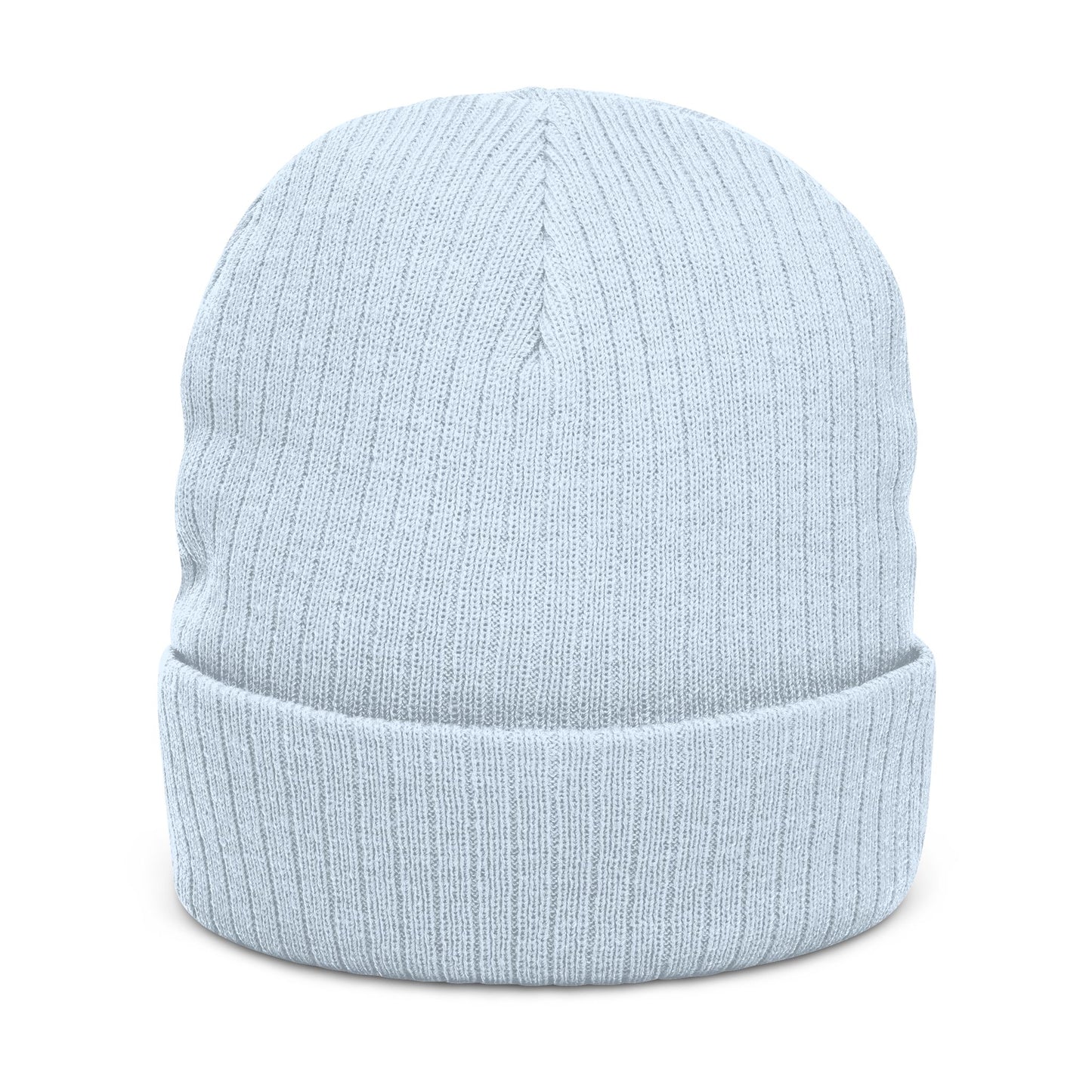 Embroidered Cherry Ribbed Beanie — Cute Knit Winter©