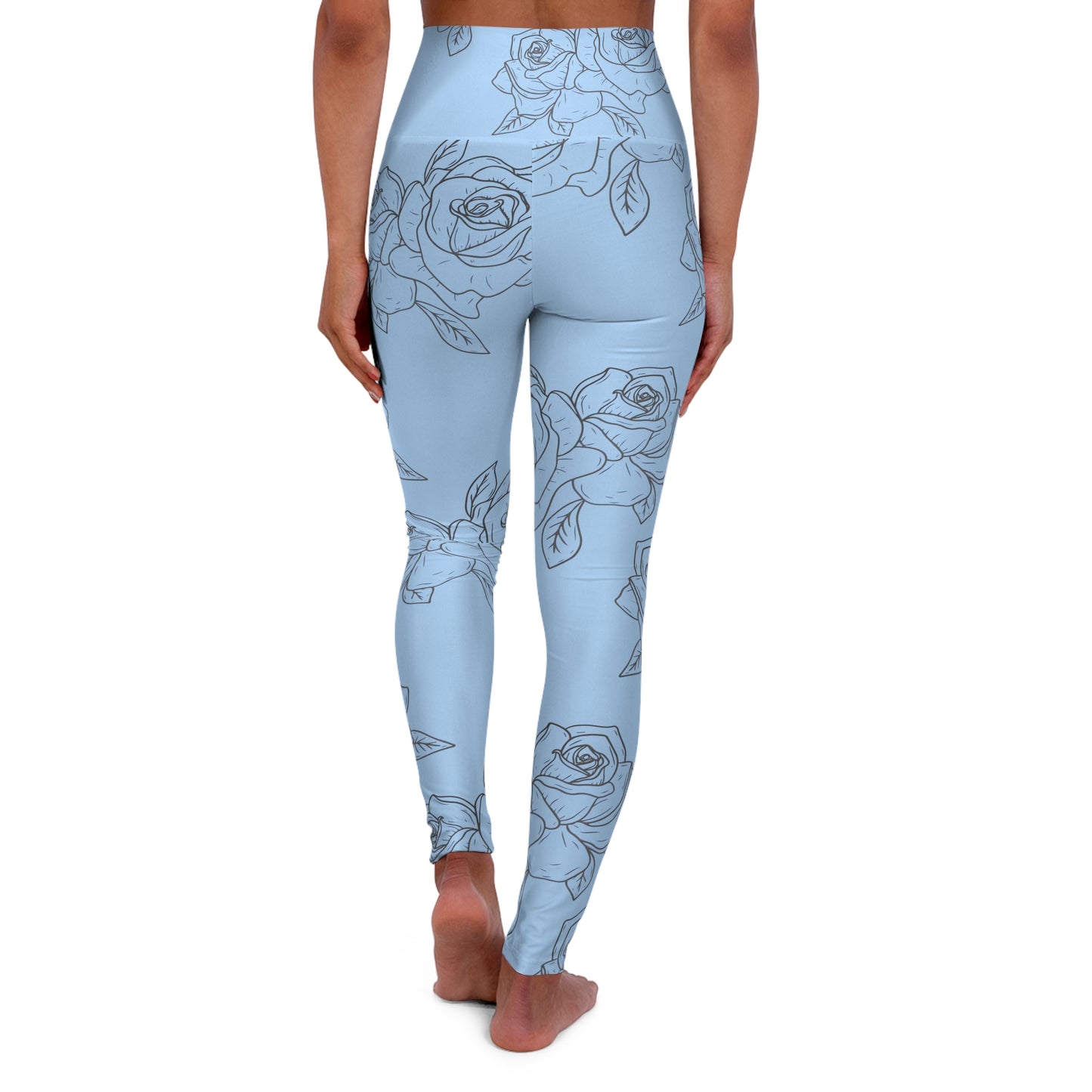 Blue Rose High Waisted Leggings (AOP)©